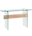 Jade de vidro transparente de console em acabamento de cristal transparente 75 cm (alto) 120 cm (largura)45 cm (largo)