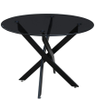 Mesa de jantar redonda Swan DT-9875 acabamento preto, 76cm(altura) 100cm(largura) 100cm(comprimento)