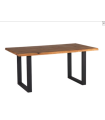 Mesa de jantar retangular Formas U-160 carvalho/preto finish, 75cm (alta) 160cm (largura) 90cm (fundo)