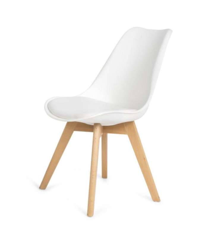 Pack 4 chaises Super Dereck de couleur blanche 42 cm(largeur)