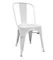 Cadeira de metal em acabamento branco, 86 cm (alta)44 cm (largura)47 cm (largo)