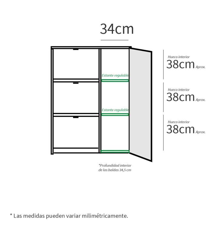 copy of Porte-chaussures 3 casiers et porte-bagages Trevi en