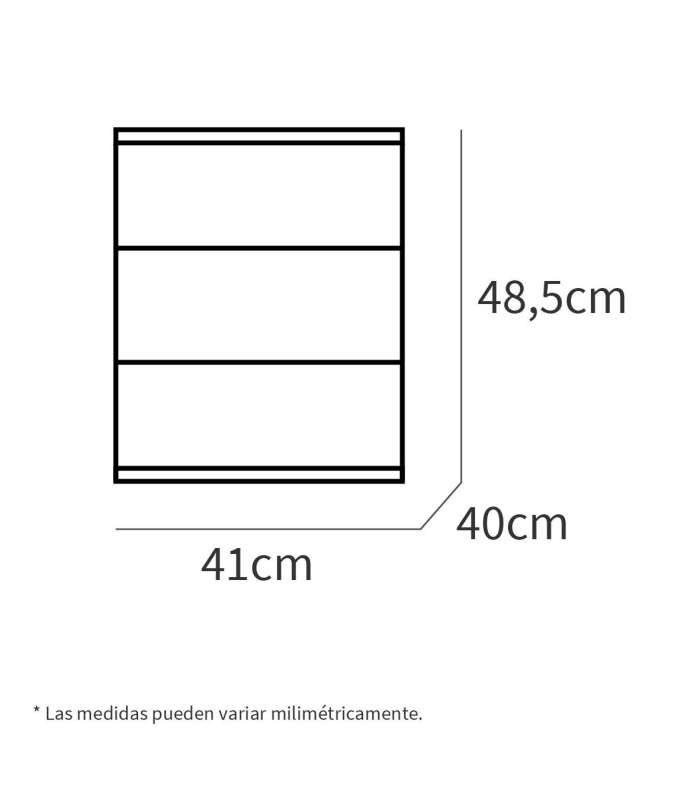 copy of Table de chevet Dana avec 3 tiroirs en différentes