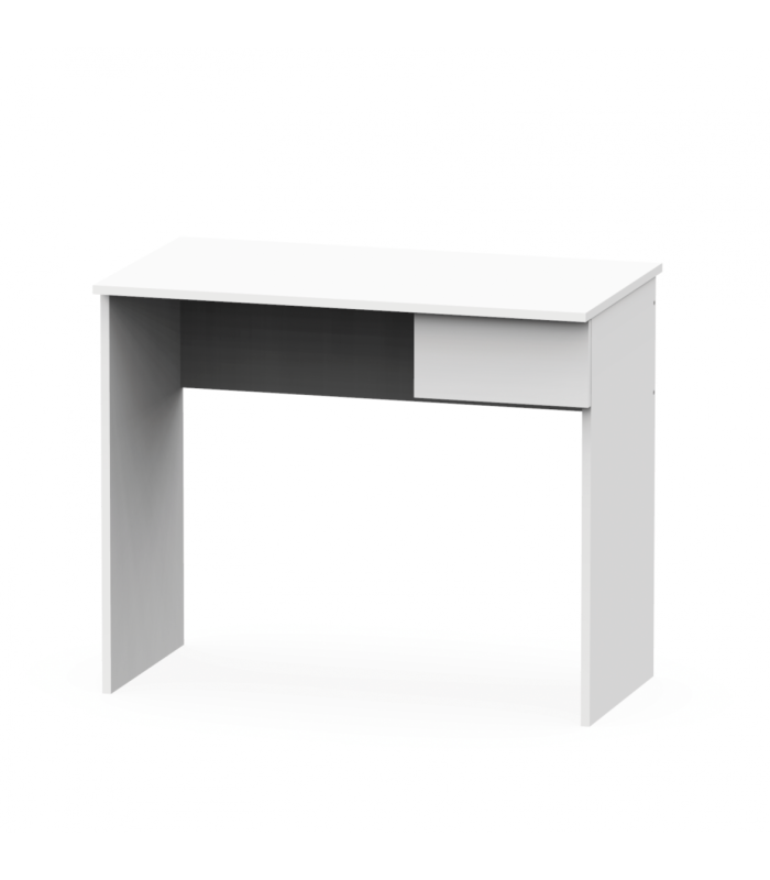 Turin desk table with a drawer in two colors.