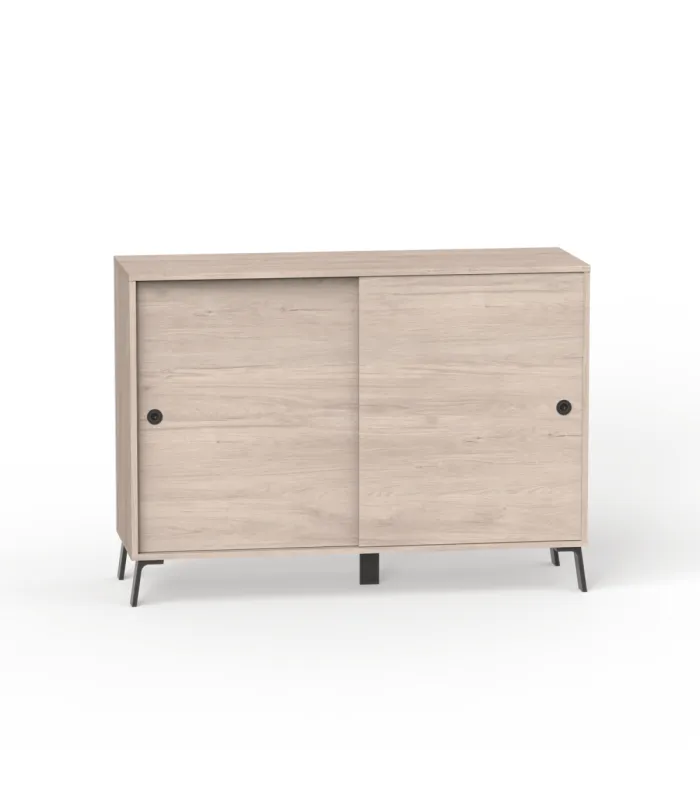 Aparador Kamet roble aurora, 87x120x40 cm, elegante y funcional