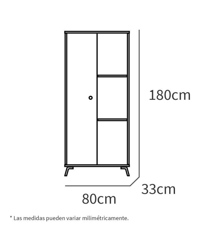 PTARCH Armarios-estanterias Librería Kamet con puerta corredera