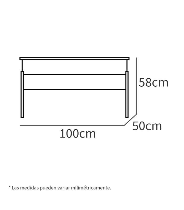 Table relevable en différentes finitions de couleur 47-58