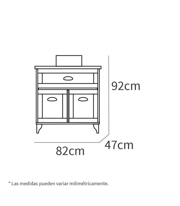 Meuble lavabo Toscana en finition blanche 95 cm(hauteur)85