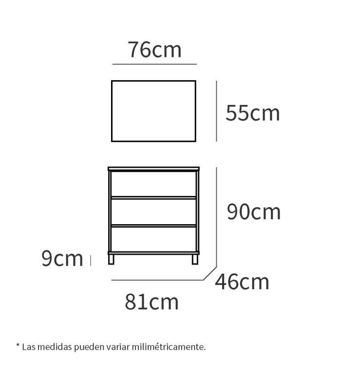 PTARCH Conjuntos baño Mueble de lavabo Kalma acabado blanco, 90