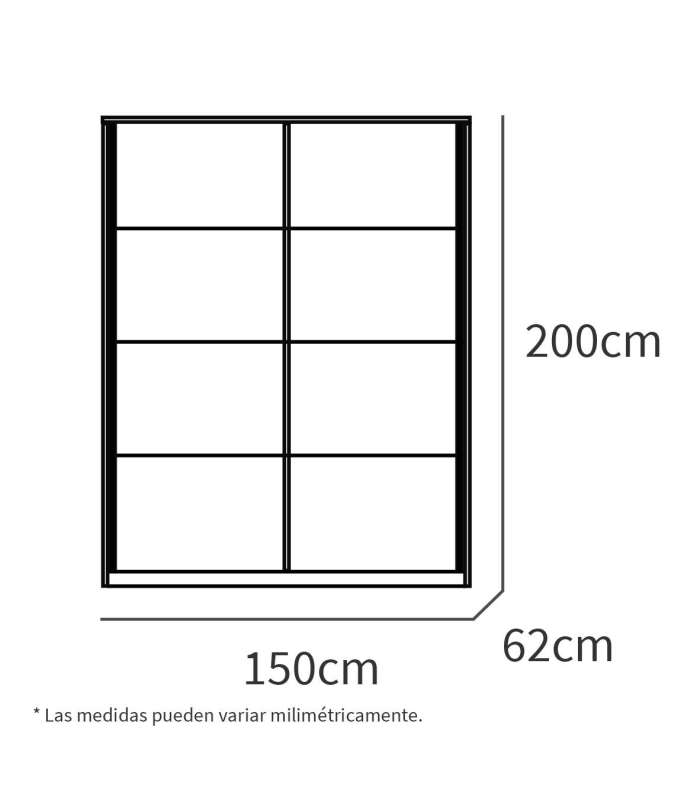 copy of Armoire penderie 2 portes coulissantes Onix deux