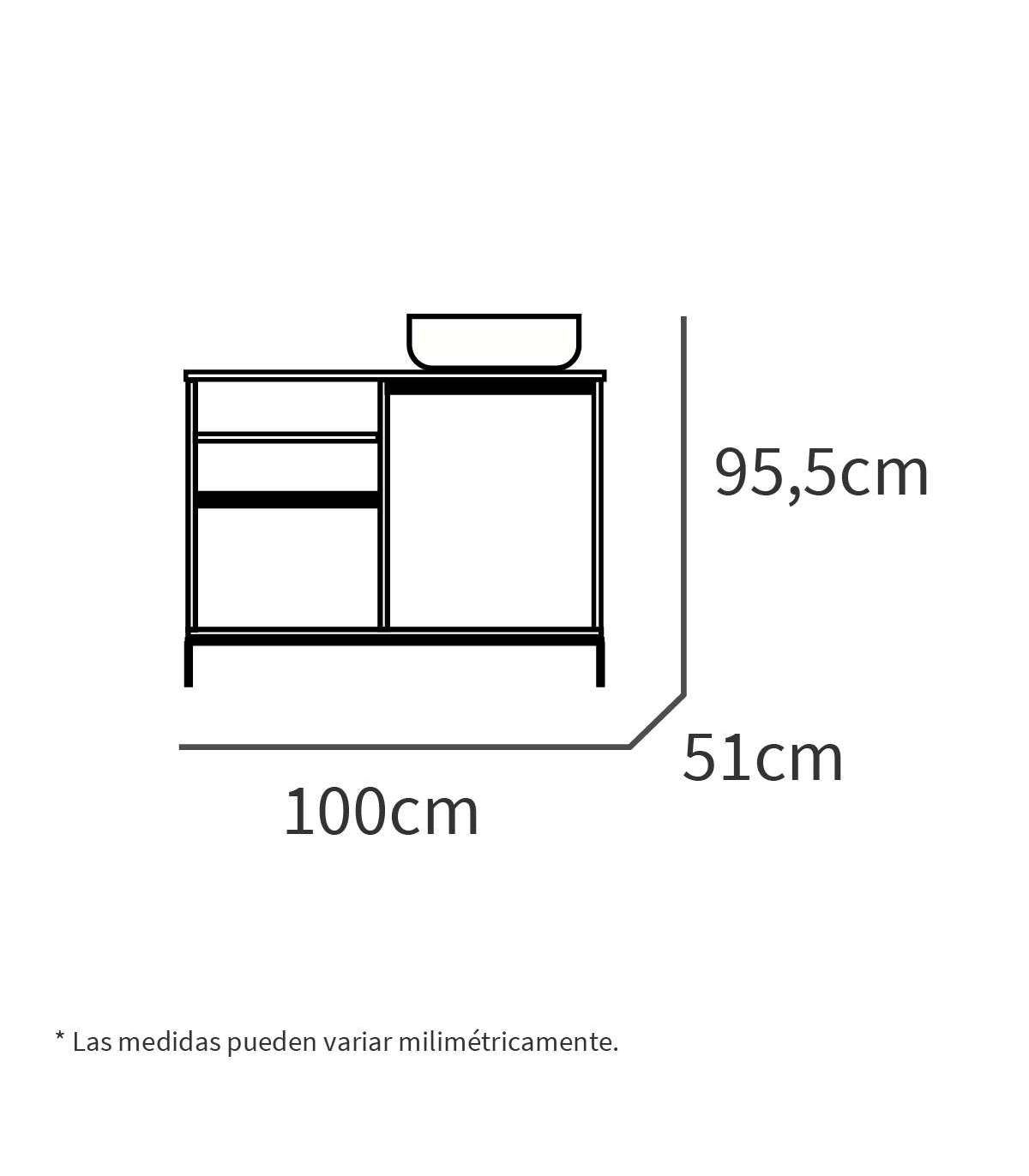 Mueble de lavabo Támesis. ❤️ 228,40€ 2024