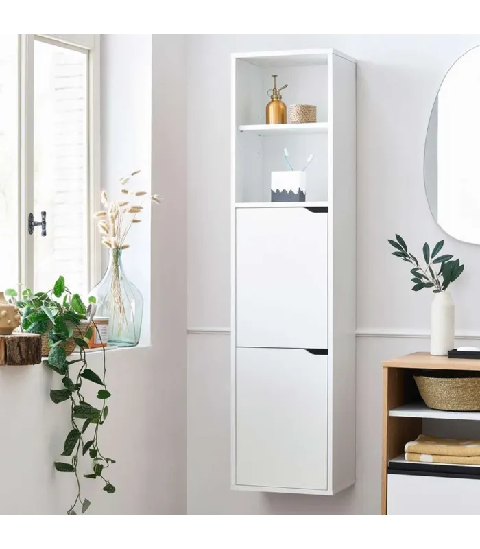 Columna de baño Nadia blanca, 150 cm de altura