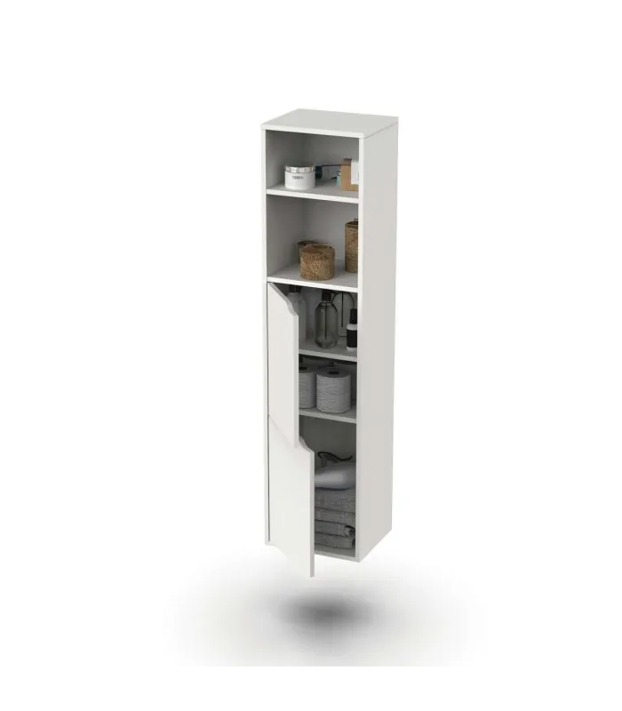 Columna de baño Nadia blanca, 150 cm de altura