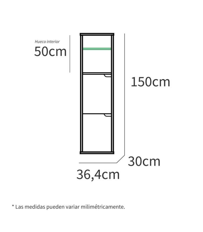 Columna para baño Nadia en acabado blanco o roble gold 150