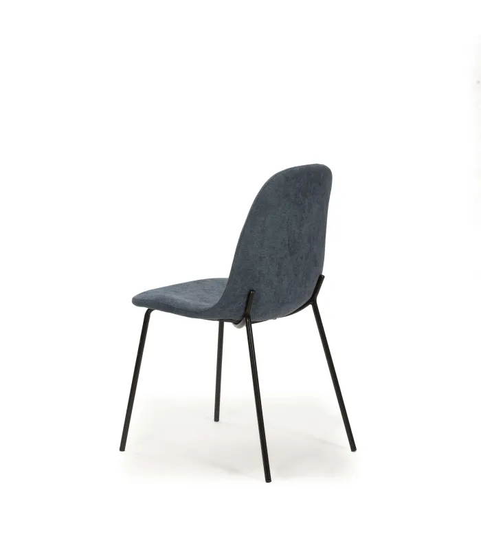 Pack de 4 sillas Roma en azul moderno y cómodo