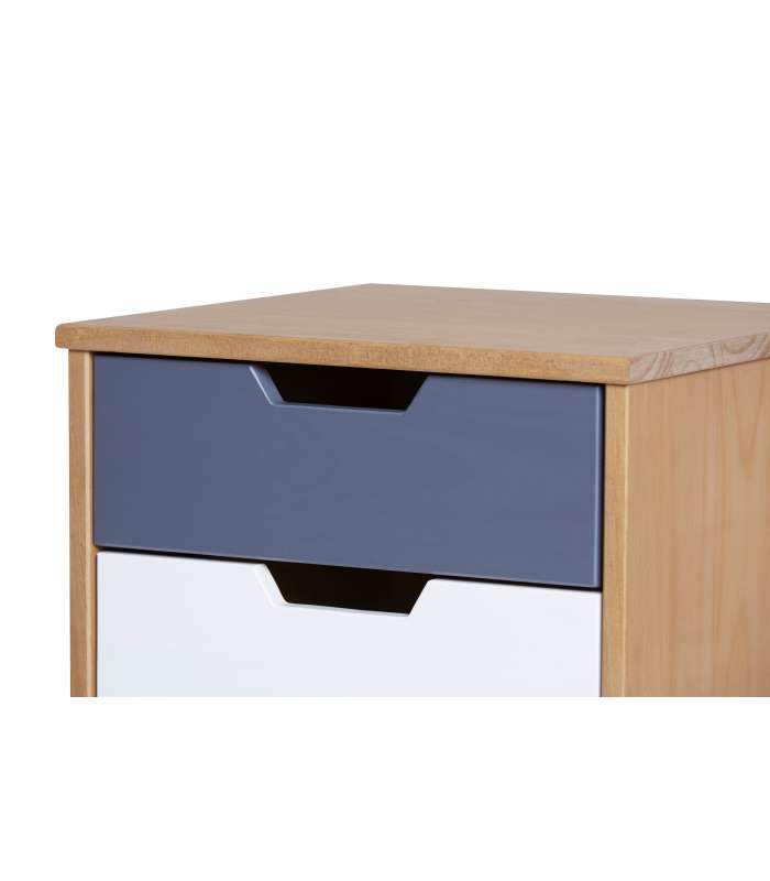 Table basse 2 tiroirs modèle Cusco finition cire, Dimensions: