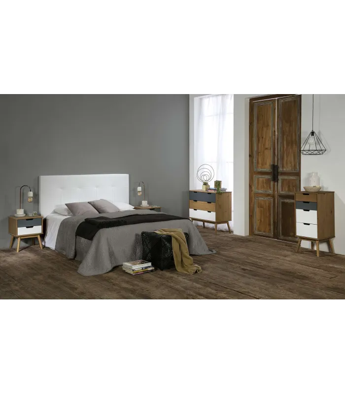 MKRIC Mesas de cabeceira MESA DE CAFÉ CUSCO 2C CERA/GRAY T-WHITE