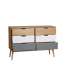 Commode modèle Cusco 6 tiroirs finition cire, 100 x 40 x 82 (L