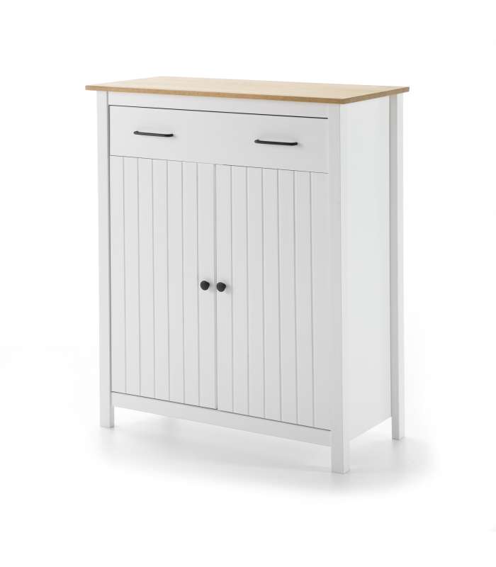 AUX. FURNITURE MIRANDA 2P1C WHITE/WAX