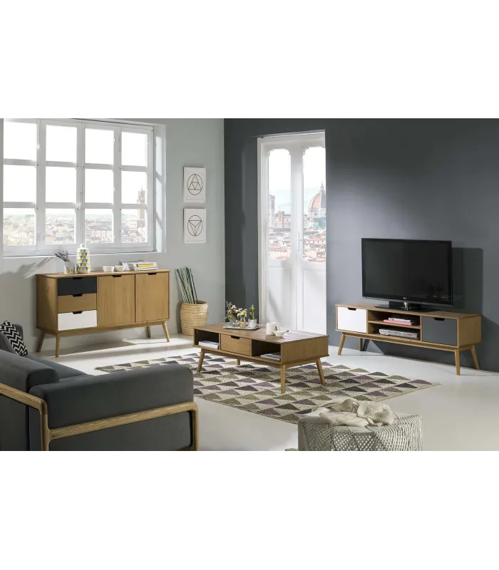 Mueble TV Cupido 2 puertas, estilo nórdico
