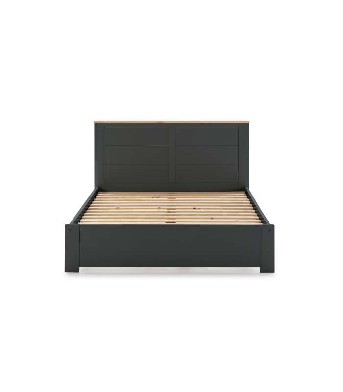 Cama para dormitorio matrimonio Akira acabado gris antracita