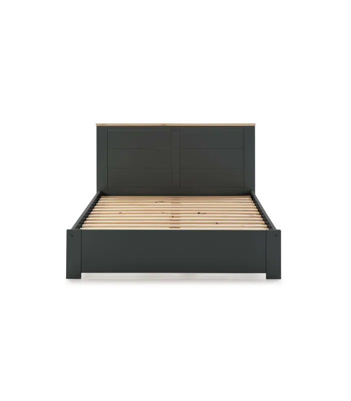 Cama matrimonio Anika, gris antracita, moderna y elegante