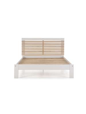 Cama matrimonial Xana en blanco, elegante y cómoda.