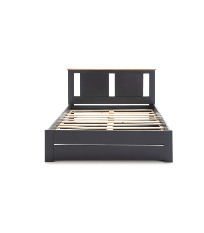 Cama Elara matrimonial gris antracita elegante