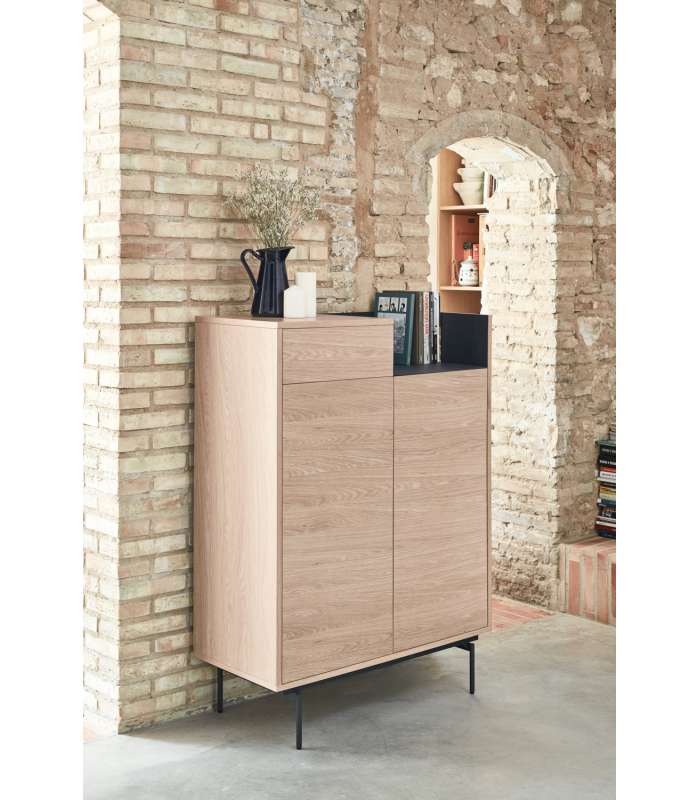 Mueble auxiliar modelo Valley 2 puertas 1 cajón varios colores