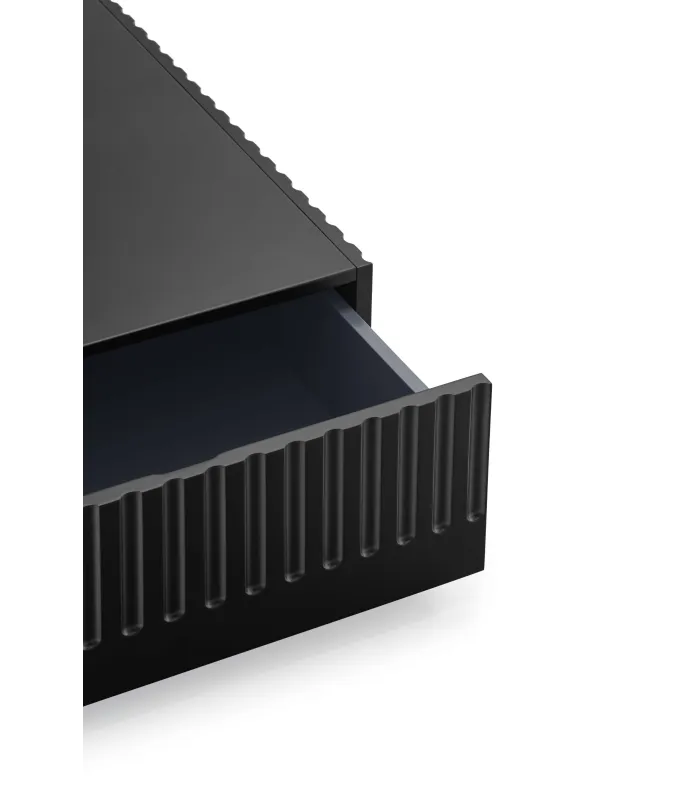 Mesa de centro Doric 2 cajones, acabado negro
