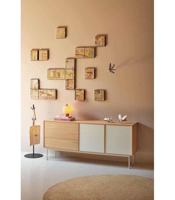 Mueble aparador modelo Yoko 2 puertas 3 cajones varios colores