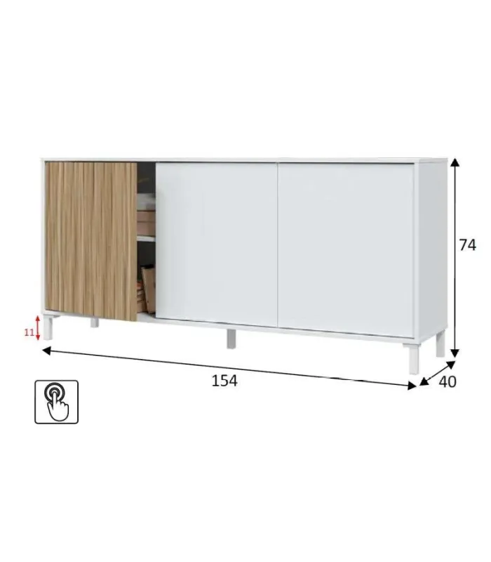 Aparador 3 puertas Tempo: estilo y funcionalidad