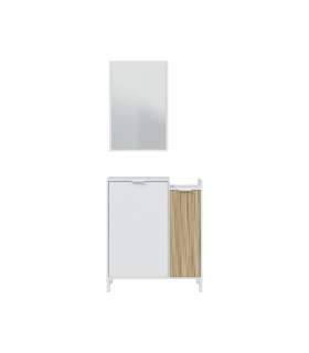 Mueble Recibidor Loira acabado blanco artik y roble nordish 1,16 cm (alto)  x 0,81cm (ancho) x 0,29 ( fondo)