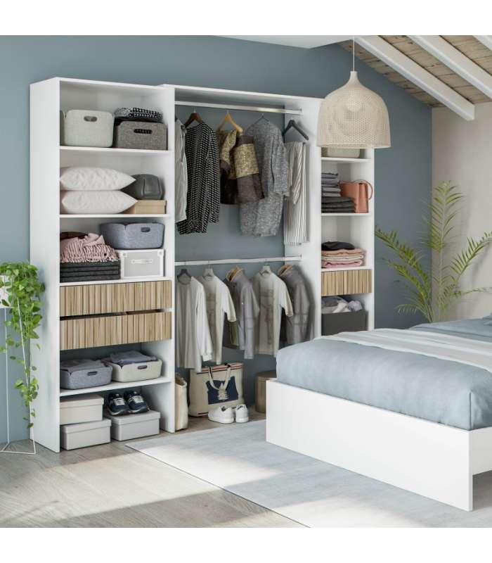 copy of Elfos walk-in closet with shelves and a drawer and 2