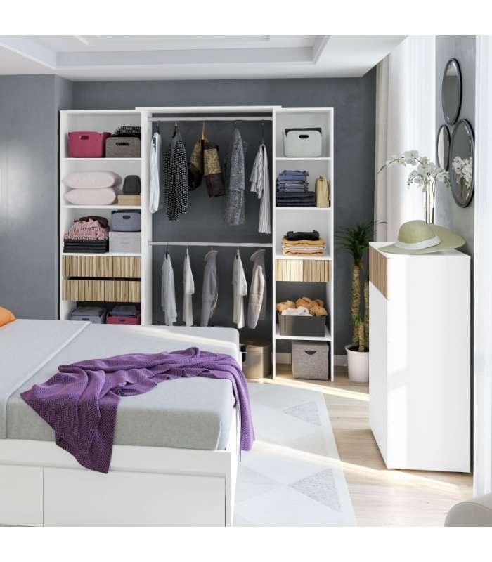 copy of Elfos walk-in closet with shelves and a drawer and 2