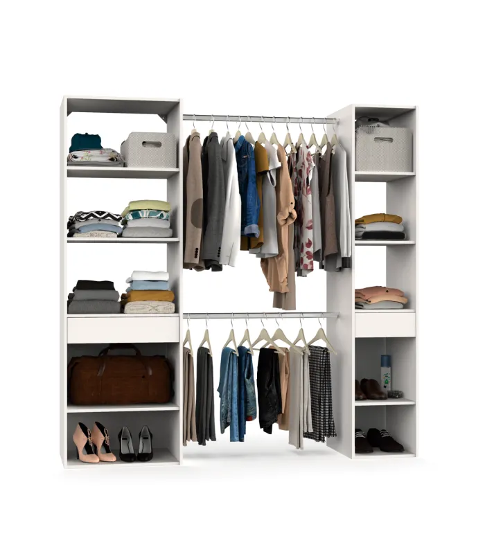 Armario vestidor Cloe blanco 200x200x50 cm