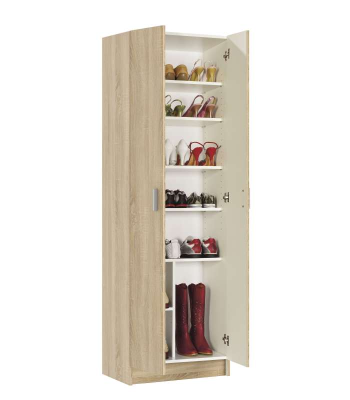 FRS Armarios multiusos Armario zapatero Milan 2 puertas en