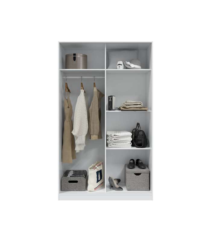 copy of Wardrobe white sliding doors 120 cm wide