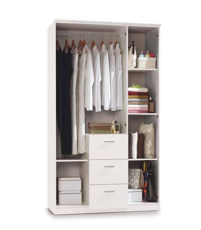 copy of Armoire Milan en finition blanche avec 2 portes et 3