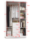 copy of Wardrobe Use 2 doors and 3 shelves 59 cm wide
