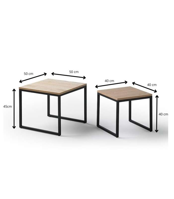 copy of Ensemble de 2 tables basses Manzanares en finition