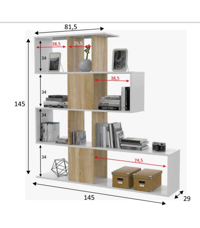 Zig Zag shelf several colors to choose from from 145 cm.