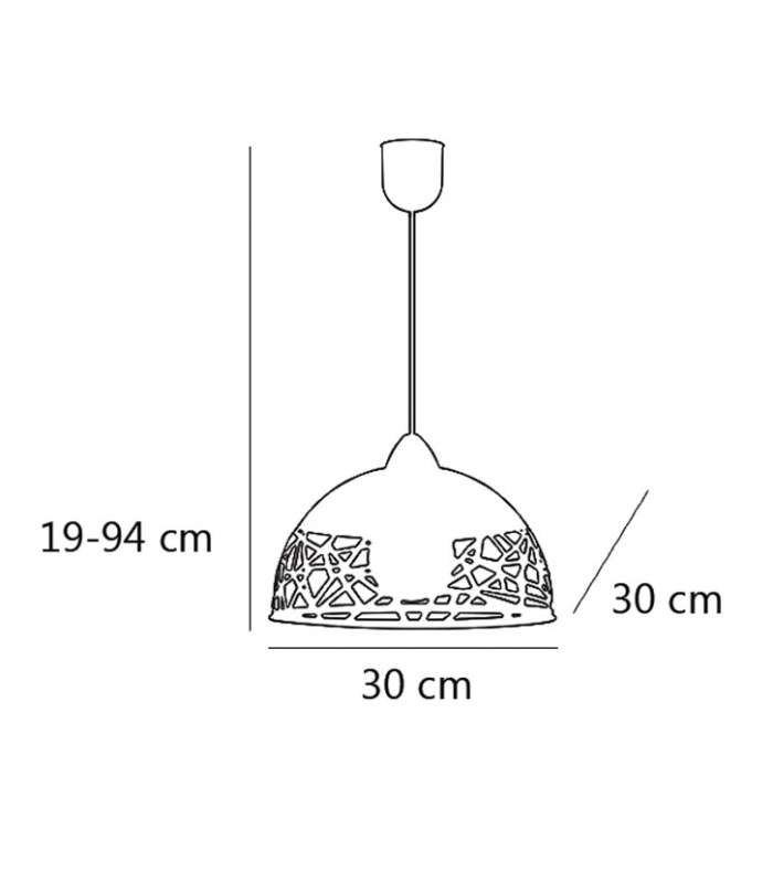 ILAJP Colgantes Colgante modelo Pang acabado blanco 28cm(alto)