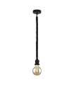 Modelo Pendant Rope preto finish, 100cm (alta) 10cm (largura) 10cm (fundo.