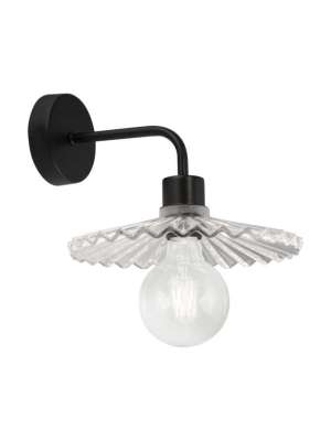 Aplique de parede retro CORA em acabamento preto