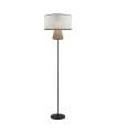 Candeeiro de pé para sala modelo Selma com acabamento bege-tan, 168cm (altura) 40cm (largura) 40cm (profundidade).