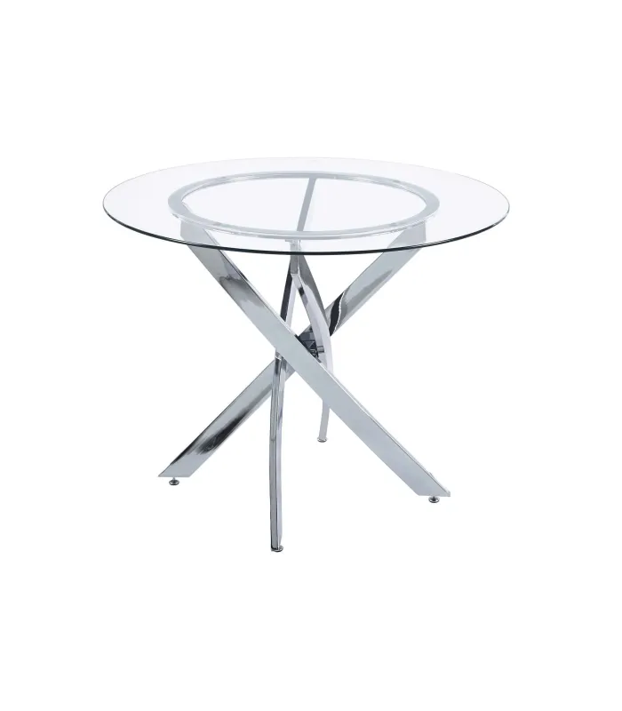 Mesa redonda Thunder de cristal 75x100 cm