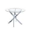 Table fixe rondeTable en verre tonnerre pour le salon ou la cuisine 75 cm(hauteur)100 cm(largeur)