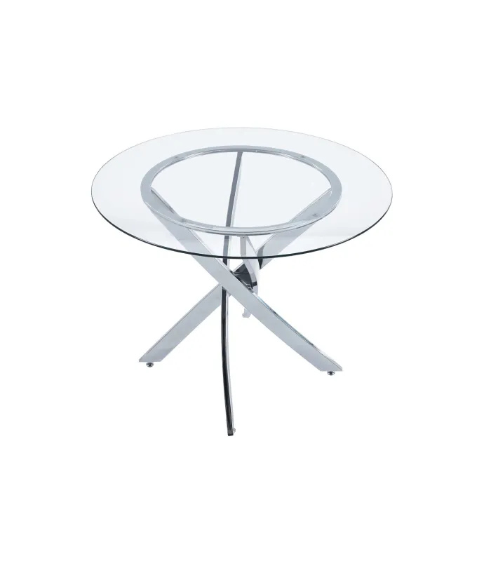 Mesa redonda Thunder de cristal 75x100 cm
