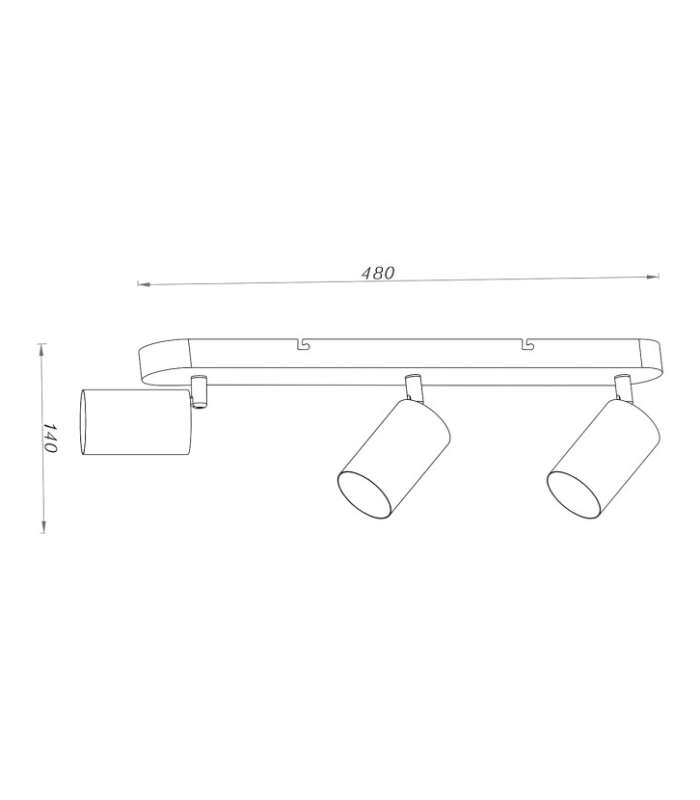 copy of REGLETA 2L TENOR MARRON 2 X E-27